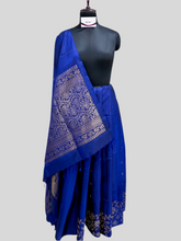 Blue Handloom Kanjivaram Pure Silk Saree